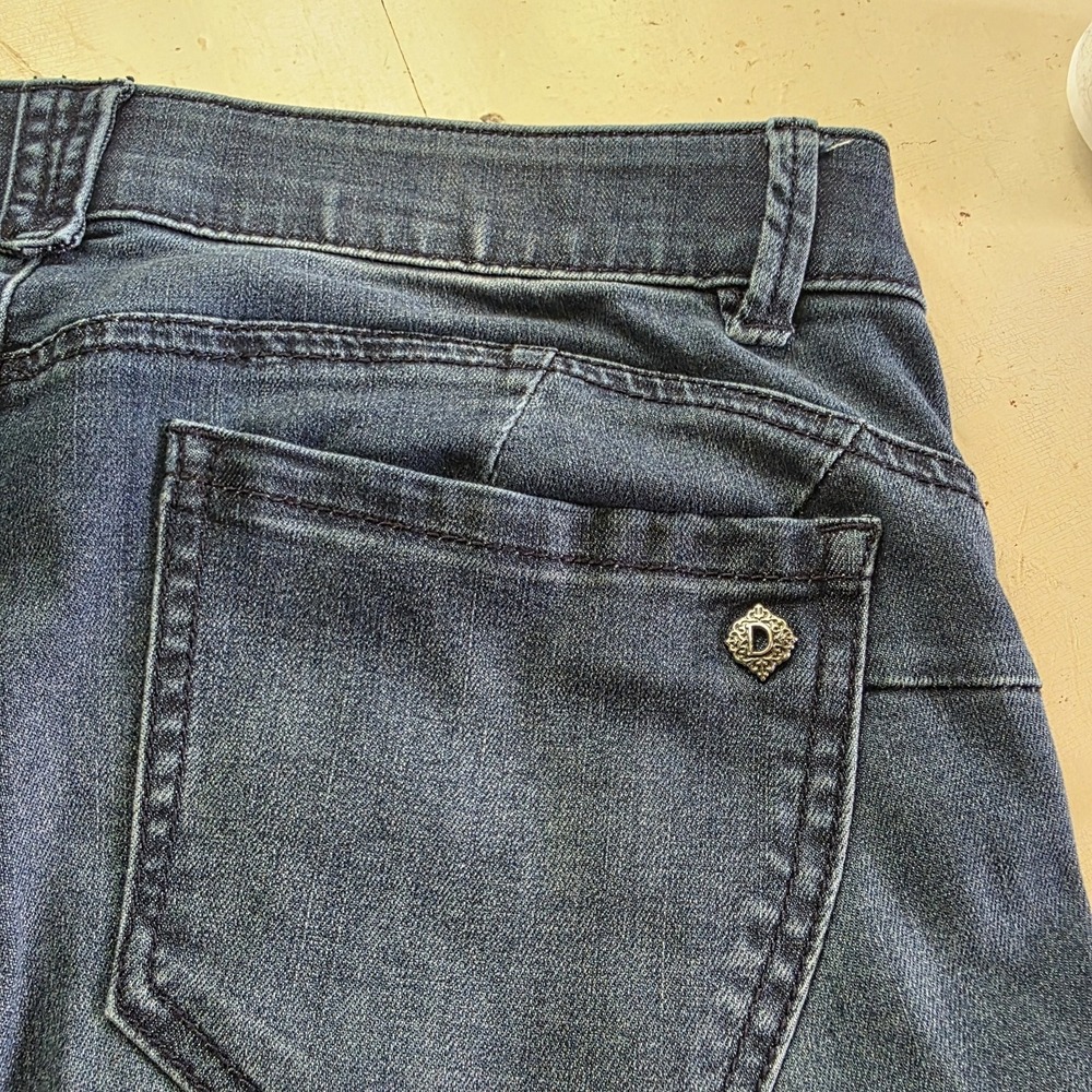 Democracy Absolution Luxe Touch Jeggings Size 6 Blue Distressed Skinny Jeans - Picture 10 of 10